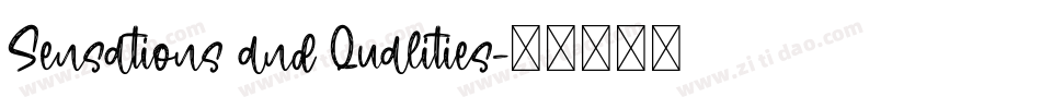 Sensations and Qualities字体转换